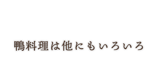 鴨料理は他にもいろいろ